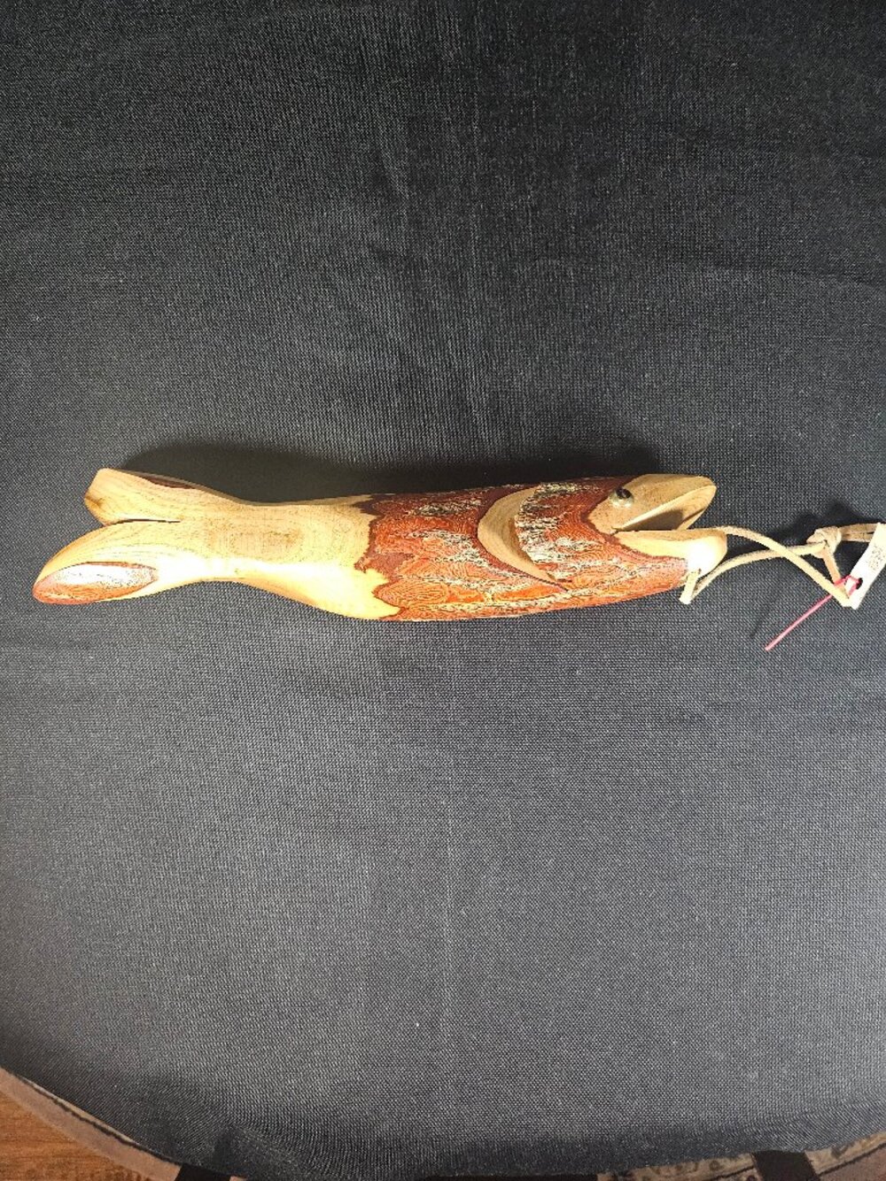 White River Trading Company Hand Carved Folk Art Wooden Fish